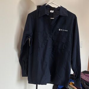 Rivian Men's Navy Casual Button Down Shirt